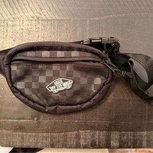 Vans Black and Gray Checkered Belt Bag